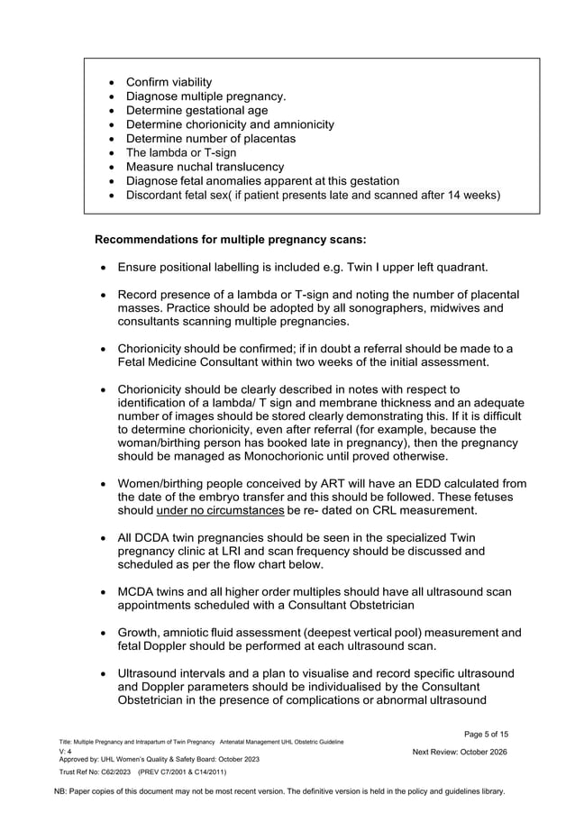 Obstetric Multiples Worksheets.pdf Multiple Pregnancy and Intrapartum of Twin Pregnancy Antenatal ...