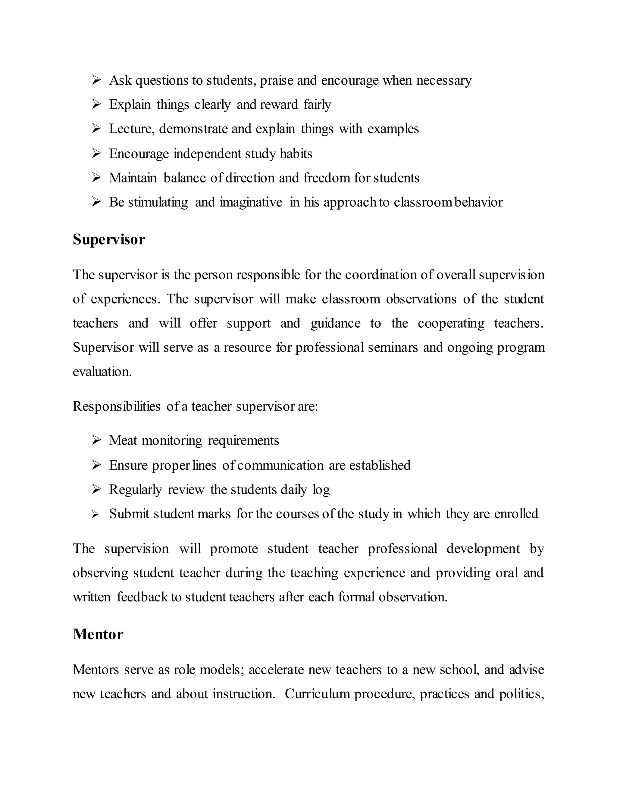 Multiple roles of teacher | DOCX