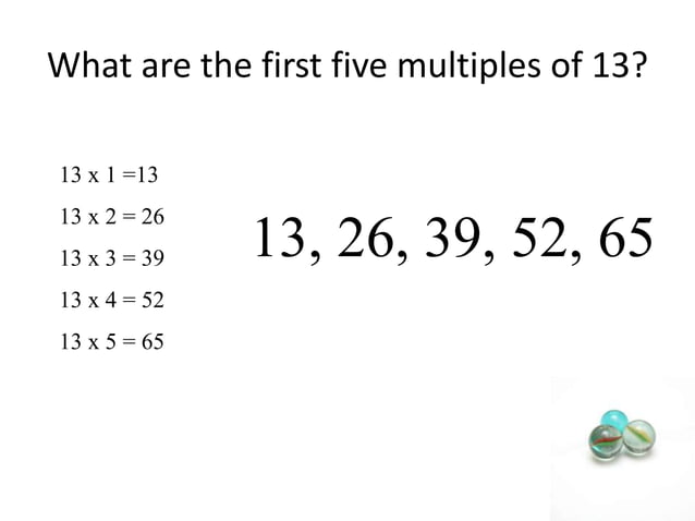 Multiples and Factors | PPTX