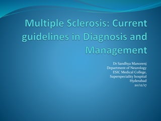 Multiple sclerosis | PPTX