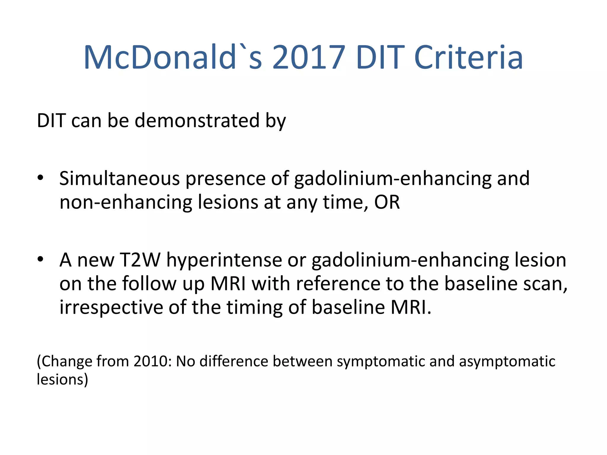 Multiple sclerosis: Revised diagnostic criteria | PPTX