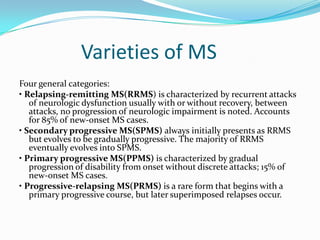 Multiple sclerosis (neurology) dr sikander ali | PPTX