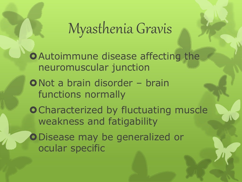 Multiple sclerosis and mysthenia gravis