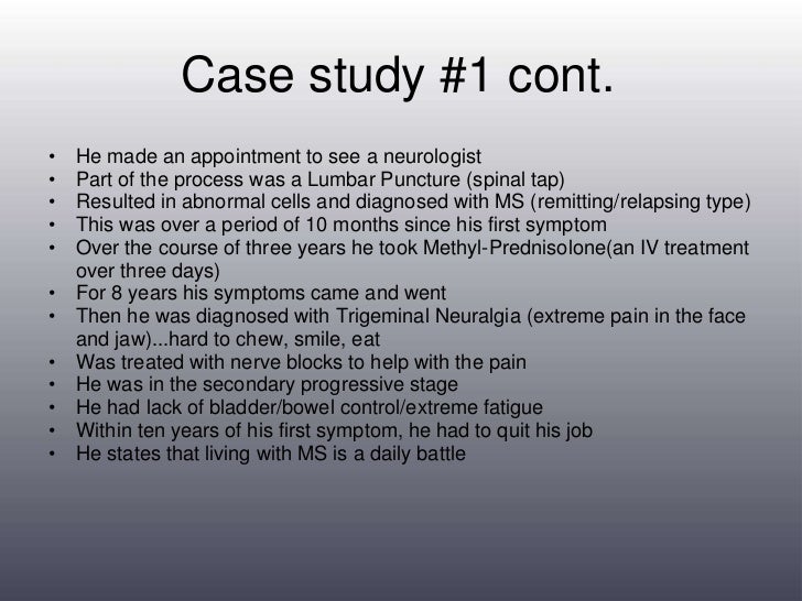 patient case study multiple sclerosis