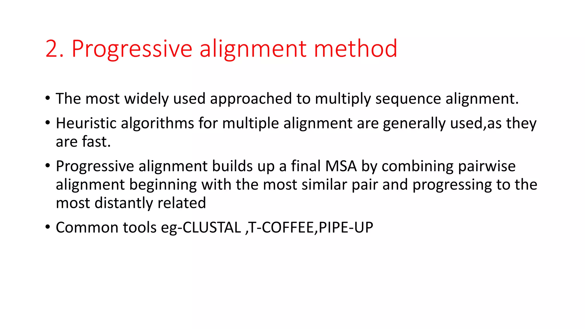 Multiple sequence alignment | PPTX | Databases | Computer Software and ...