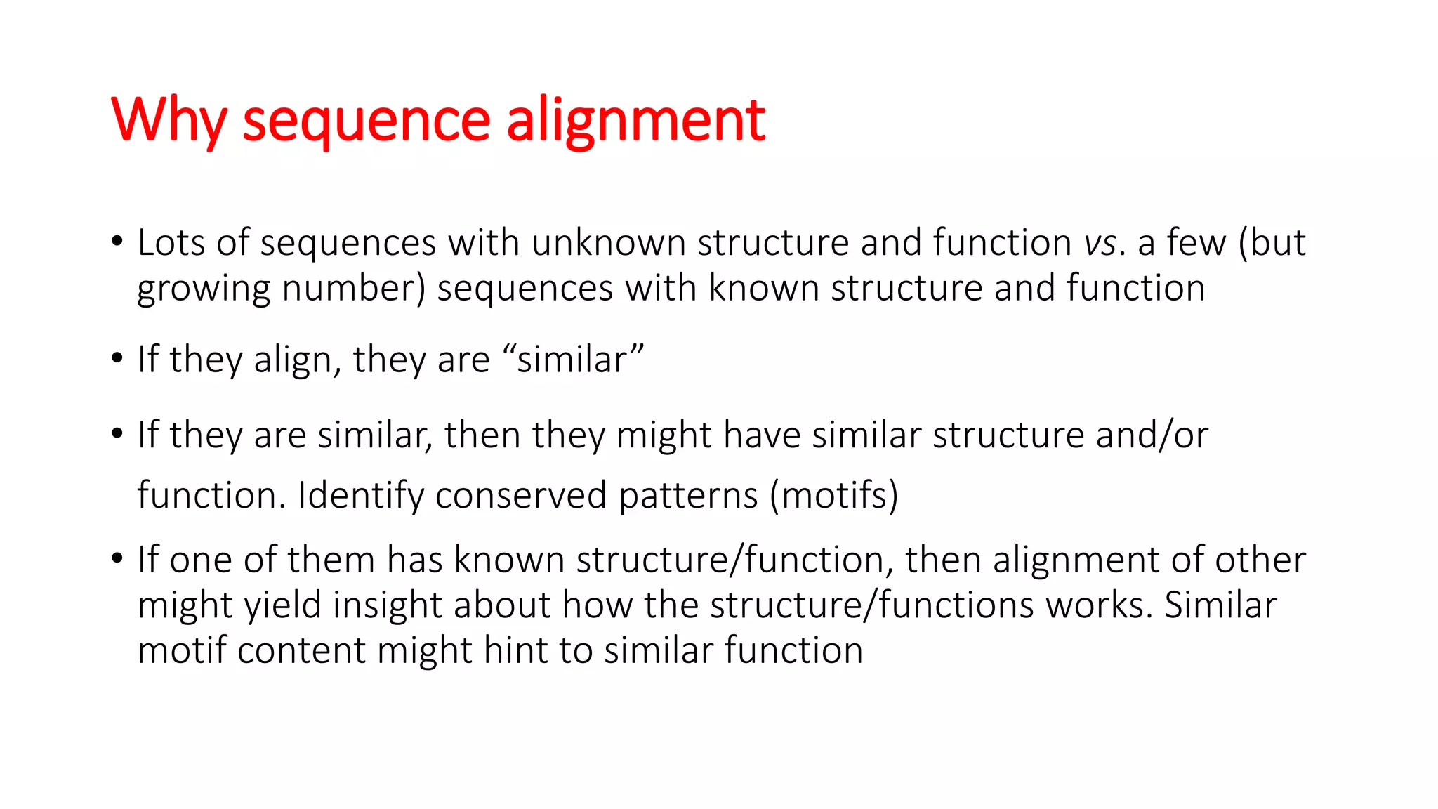 Multiple sequence alignment | PPTX
