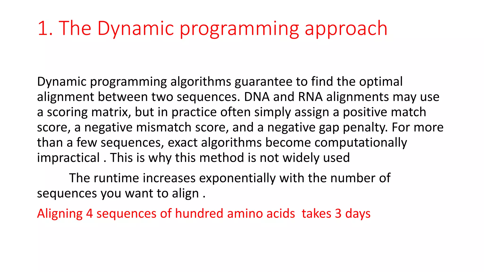 Multiple sequence alignment | PPTX | Databases | Computer Software and ...