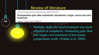 Multiple Visit Rct Multiple visit endodontics , Sunil M Eraly., Malabar Dental College and ...