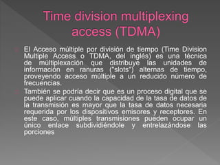 Multiplexacion Multiplexación por división de tiempo y de frecuencia | PPTX