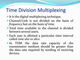 Multiplexing of first year BCA computer network | PDF