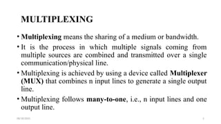 Basics of Multiplexing in Computer Networks | PPTX