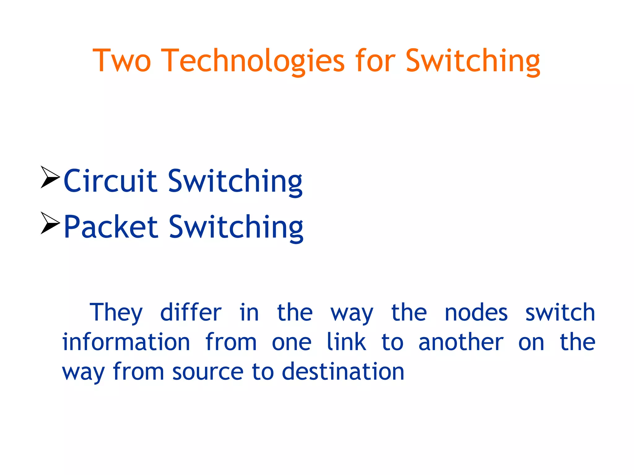 Multiplexing and switching(TDM ,FDM, Data gram, circuit switching) | PPT