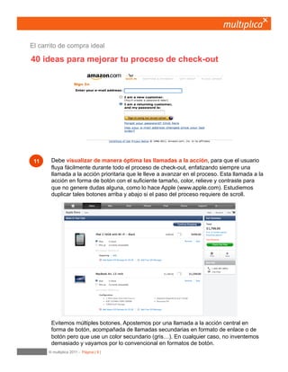 9
Reconozcamos de primeras la procedencia del cliente
para informarle sobre entregas y costos adicionales
Usemos la IP país del usuario para advertir su procedencia y explicitar nuestras políticas
de entrega en cada caso. Gestionaremos sus expectativas y no le haremos perder su
valioso tiempo.
01	

Entrega y devolución
 