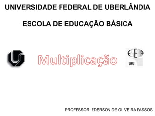 UNIVERSIDADE FEDERAL DE UBERLÂNDIA
ESCOLA DE EDUCAÇÃO BÁSICA
PROFESSOR: ÉDERSON DE OLIVEIRA PASSOS
 