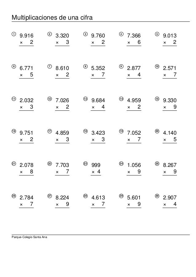 Multiplicaciones