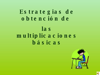 Estrategias de obtención de  las multiplicaciones básicas 