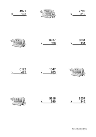 4921 2798
x 162 x 310
797202 867380
8917 6034
x 626 x 131
5582042 790454
6122 1347
x 425 x 763
2601850 1027761
5816 8557
x 980 x 346
5699680 2960722
Manuel Balcázar Elvira
 