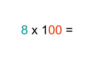 SOLUTION: Multiplicaciones multiplicaciones por 1 cifra 100