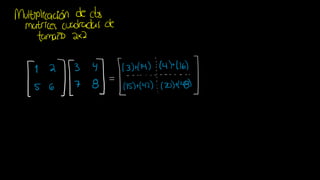 Álgebra Lineal - Multiplicación de Matrices (2x2)