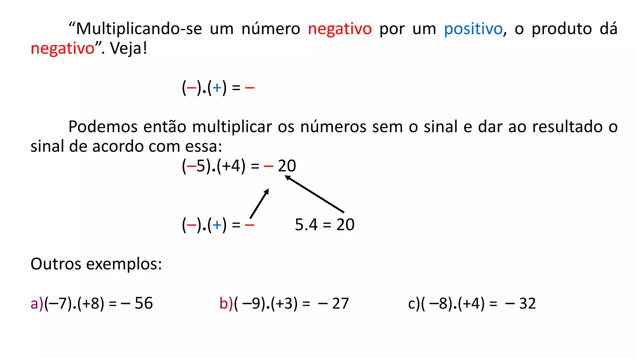 Multiplicação e divisão de inteiros. | PPTX