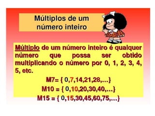 Multiplicação, Múltiplos e Potências