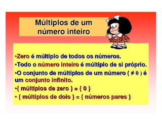Multiplicação, Múltiplos e Potências