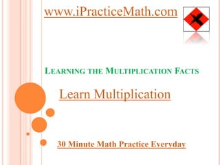 www.iPracticeMath.com

LEARNING THE MULTIPLICATION FACTS

Learn Multiplication

30 Minute Math Practice Everyday

 
