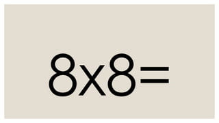 Multiplication table for nmp 8 in mathematics | PPTX