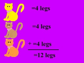 =4 legs =4 legs =4 legs =12 legs + 