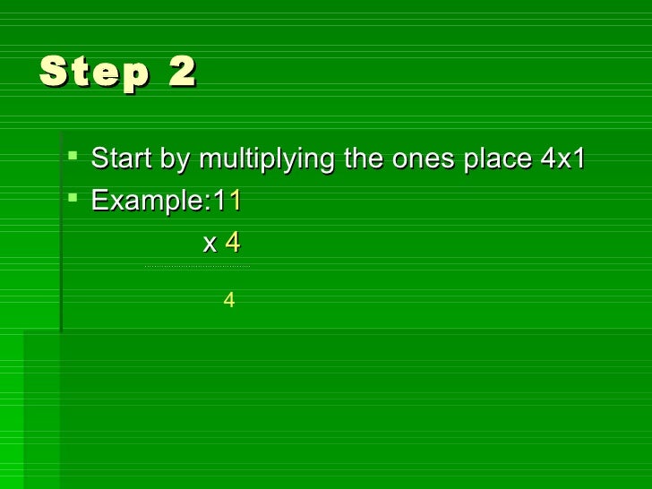 Multiplication Two Digit By One Digit