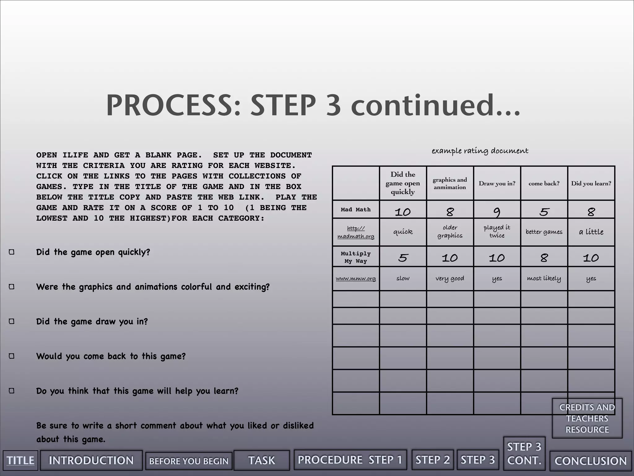 Multiplication Webquest