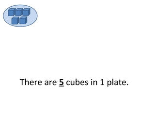 There are 5 cubes in 1 plate.
 