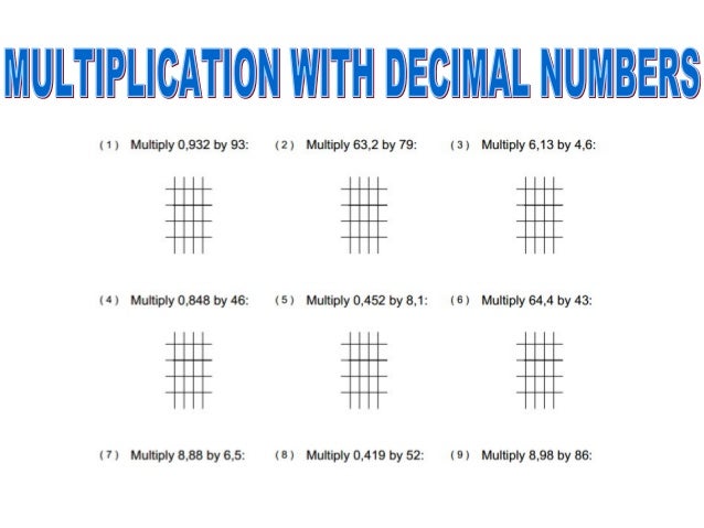 complex divide and multiplication of decimals