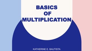 BASICS
OF
MULTIPLICATION
KATHERINE E. BAUTISTA
 