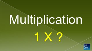Multiplication
1 X ?
 