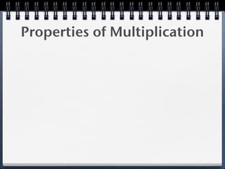 Properties of Multiplication
 