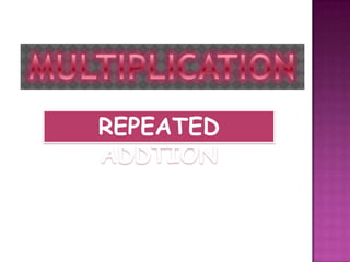 MULTIPLICATION REPEATED  ADDTION 