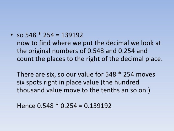 inverse decimal multiplicative Multiplication of decimals inverse decimal multiplicative Multiplication of decimals