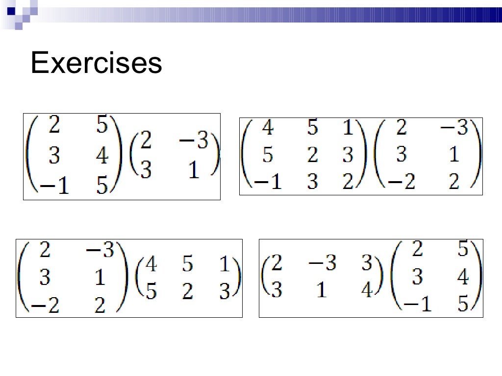 Multiplication Of Matrices