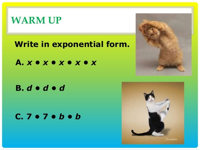 multiplication of numbers in exponential form numbers in exponential form