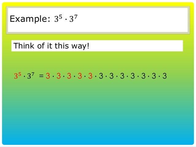 multiplication of numbers in exponential form numbers in exponential form