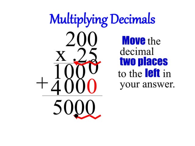 Multiplication on decimals | PPT