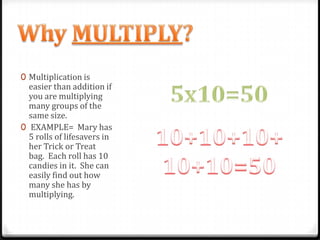 Multiplication Example Scenario Multiplication, part 1 | PPTX
