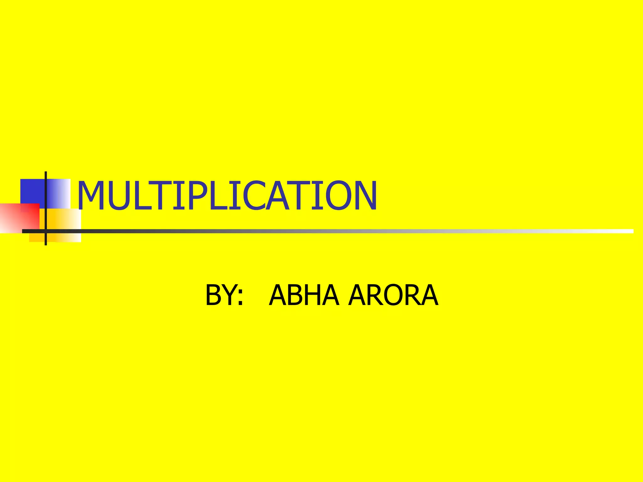 Multiplication ppt | PPT
