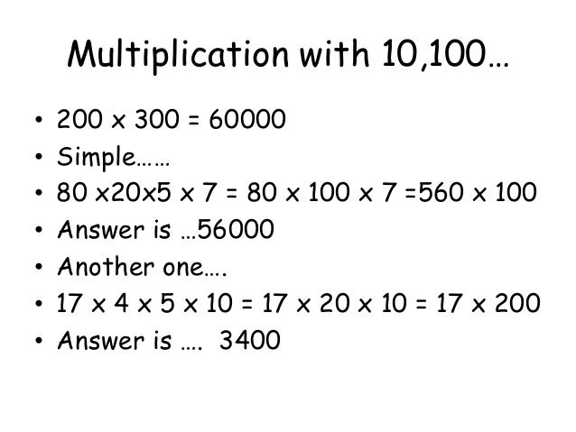 multiplication through vedic maths