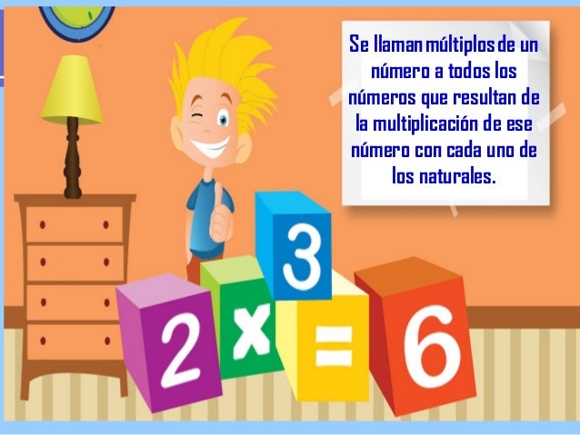 Se llaman múltiplos de un
número a todos los
números que resultan de
la multiplicación de ese
número con cada uno de
los n...