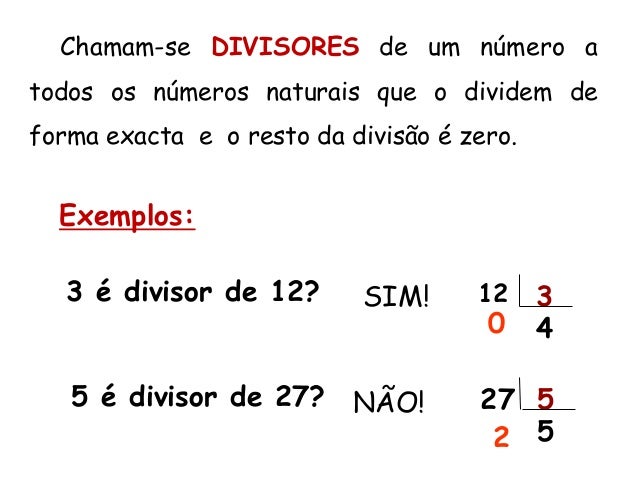 Múltiplos e divisores