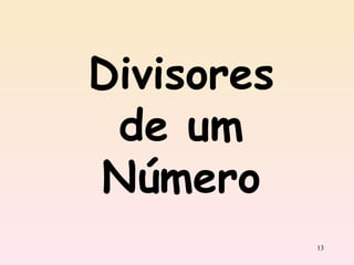 Divisores de um Número 