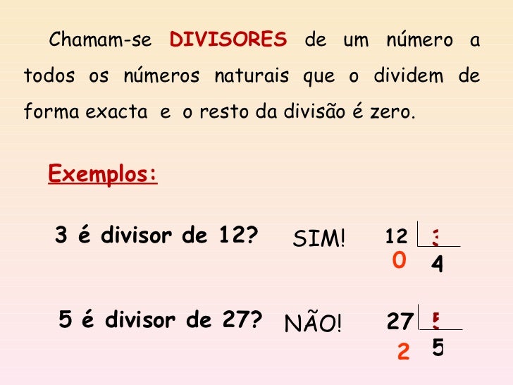 Como Encontrar Os Divisores De Um Número Natural