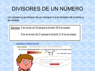Eduardo puede poner en cada hoja  1,2,4, u 8 fotos. Los números 1,2,4,y 8 son  divisores  de 8, porque al dividir 8 entre cada uno de ellos la división es exacta. 
